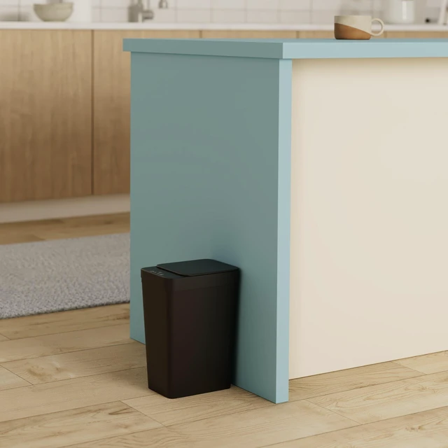 Alt view image 9 of 14 - Bathroom Trash Can with Lid, 2 Pack 2.2 Gallon Automatic Touchless Garbage Can, Small Motion Sensor Smart Trash Can, Slim Waterproof Trash Bin for Bedroom, Bathroom, Office, Living Room (Black)