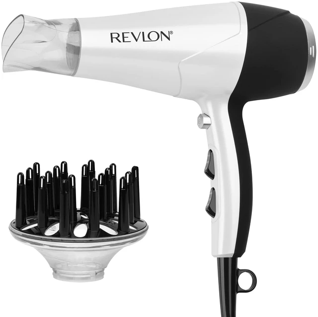 Alt view image 8 of 14 - Volume Booster, Hair Dryer with Curl Enhancing Diffuser, White | 1875W drying power, infrared moisture care, ionic frizz control, volume boost