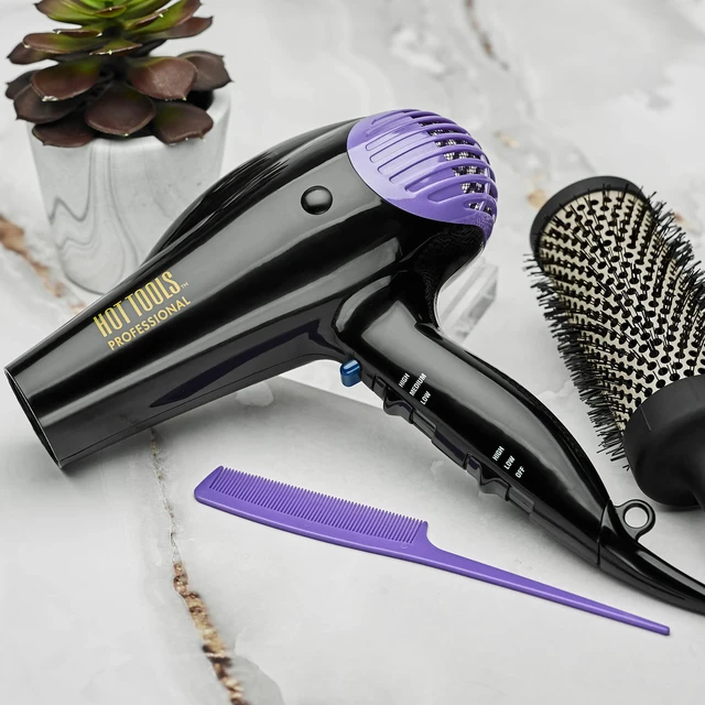 Alt view image 12 of 12 - Professional 2100 Ionic Anti-Static Hair Dryer, Black | Direct Ion Technology for Reduced Frizz, 6 Heat/Speed Settings, Cool Shot