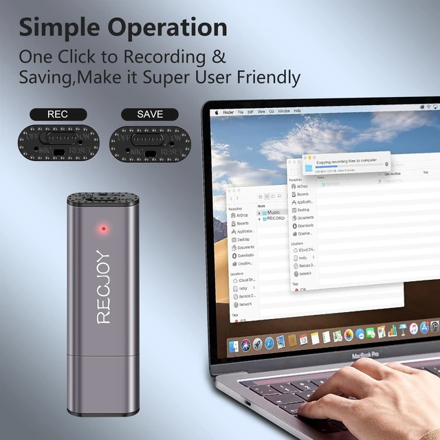 Alt view image 9 of 12 - 64GB Digital Voice Recorder USB Recording Device with 750Hrs Storage Capacity Voice Activated Recorder,Audio Recorder for Lectures Interview,Noise Reduction Rechargeable