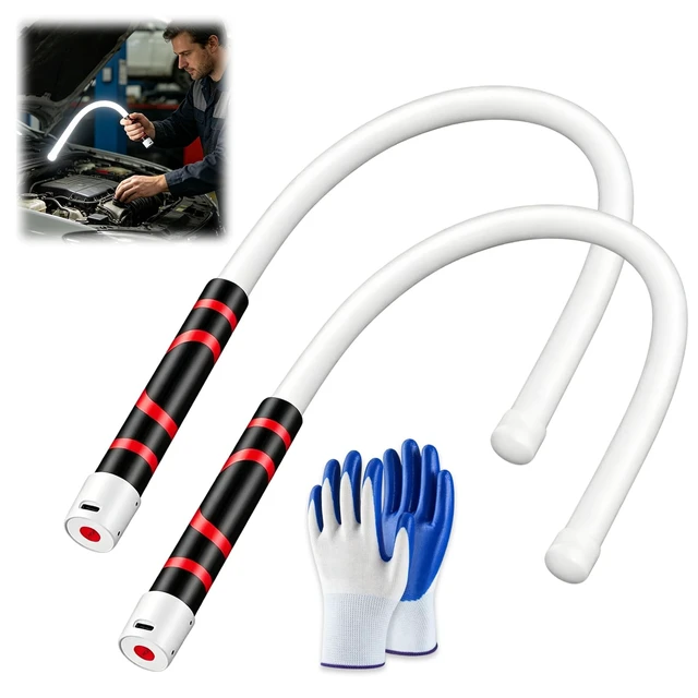 Alt view image 8 of 14 - Bendable LED Work Light 28.7 Rechargeable | 3 Modes Inspection Light, Bendable LED work light provides flexible lighting for tight and hard-to-reach areas