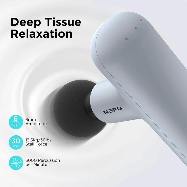 Alt view image 13 of 14 - Mini Massage Gun, SK6 Fascial Gun Portable Deep Tissue Percussion Muscle Back Head Massager for Pain Relief with 4 Massage Heads 4 Speed High-Intensity Vibration Rechargeable (Gray)