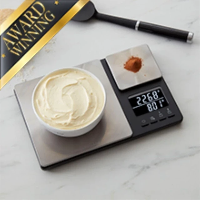 Alt view image 10 of 14 - KQ909 Dual Platform Digital Kitchen and Food Scale, 11 pound capacity and Precision 16oz capacity, Black with Stainless Steel