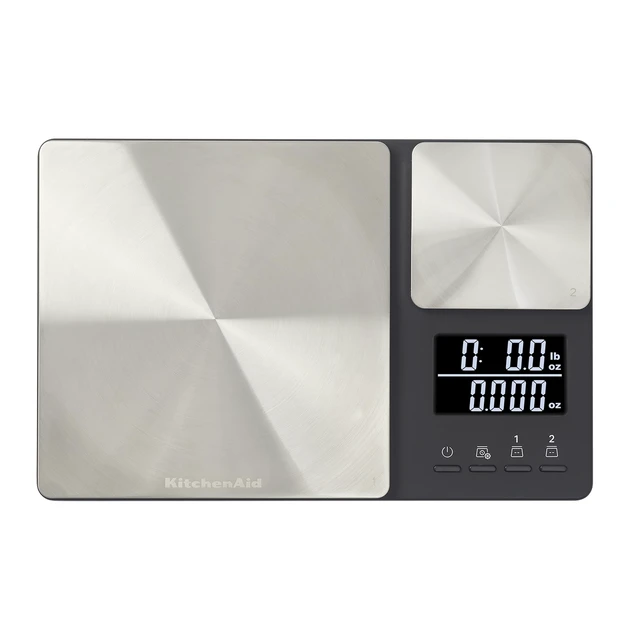 Alt view image 8 of 14 - KQ909 Dual Platform Digital Kitchen and Food Scale, 11 pound capacity and Precision 16oz capacity, Black with Stainless Steel