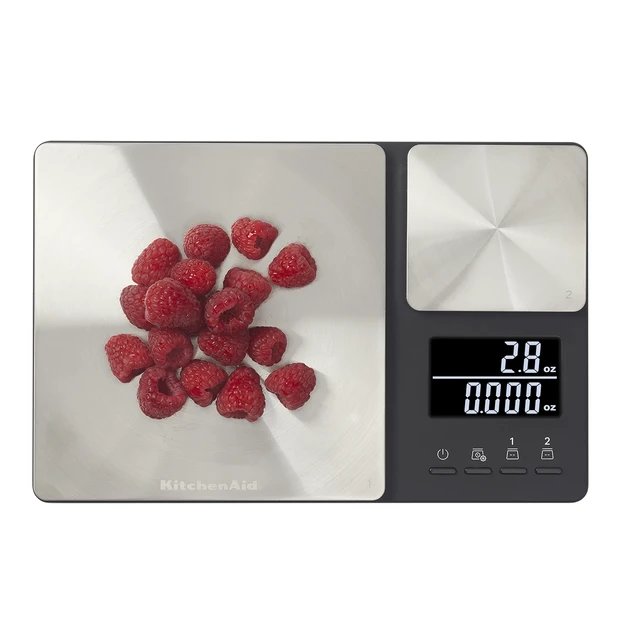 Alt view image 13 of 14 - KQ909 Dual Platform Digital Kitchen and Food Scale, 11 pound capacity and Precision 16oz capacity, Black with Stainless Steel