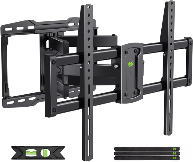 Alt view image 8 of 14 - Full Motion TV Wall Mount for 42 55 65 75 85 86 inch, TV Mount Swivel and Tilt,Wall Mount Bracket with Dual Articulating Arms Up to 132lbs, VESA 600x400mm, Max 16" Wood Studs