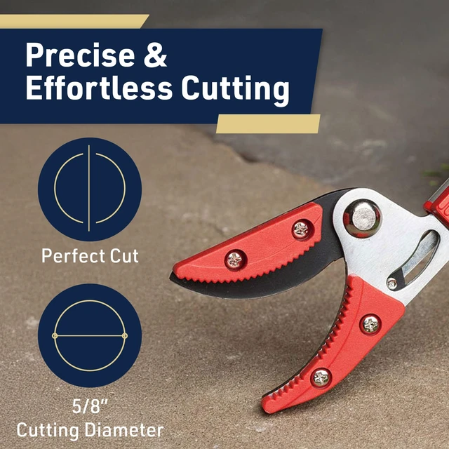 Alt view image 10 of 12 - Bypass Pruning Shears for Gardening, Rotating Head, 30 | Long Reach Tree Trimmer with 5/8" Max Cut and Ergonomic Handle - Garden Loppers for Tree Trimming Heavy Duty Pruners