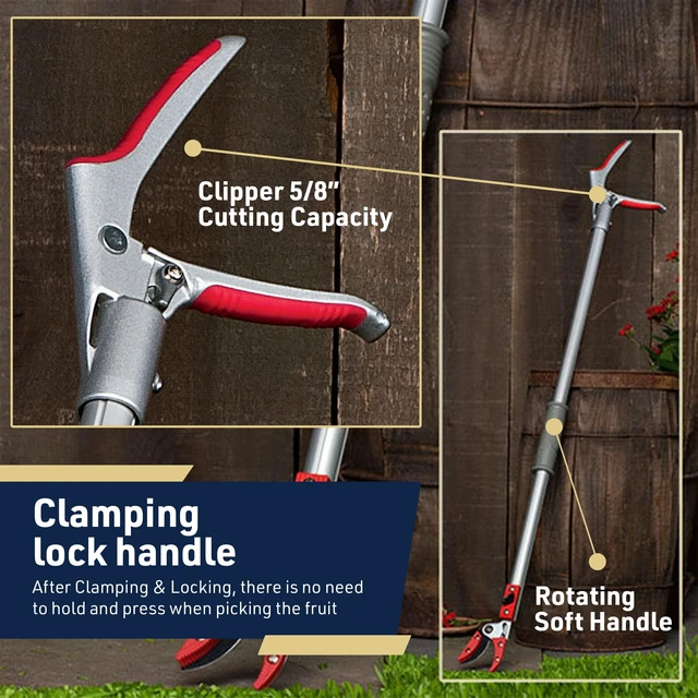 Alt view image 9 of 12 - Bypass Pruning Shears for Gardening, Rotating Head, 30 | Long Reach Tree Trimmer with 5/8" Max Cut and Ergonomic Handle - Garden Loppers for Tree Trimming Heavy Duty Pruners