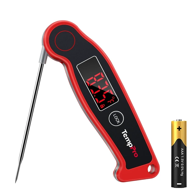 Alt view image 8 of 14 - TempSwift 0.5 Sec Instant Read Digital Meat Thermometer Waterproof | Cooking Thermometer with Auto-Rotating Backlit Display, Food Thermometer for Grill, BBQ, Smoker, Fry, Candy, NSF Certified