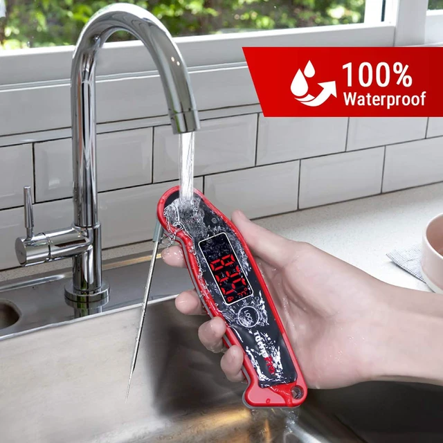 Alt view image 10 of 14 - TempSwift 0.5 Sec Instant Read Digital Meat Thermometer Waterproof | Cooking Thermometer with Auto-Rotating Backlit Display, Food Thermometer for Grill, BBQ, Smoker, Fry, Candy, NSF Certified