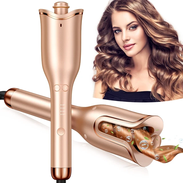 Alt view image 8 of 14 - Automatic Curling Iron, Professional Automatic Hair Curler with 1" Curling Wand Large Slot & 4 Temperature & 3 Timer, Dual Voltage Anti-Tangle Rotating Curling Iron with Auto Shut-Off for Hair Styling