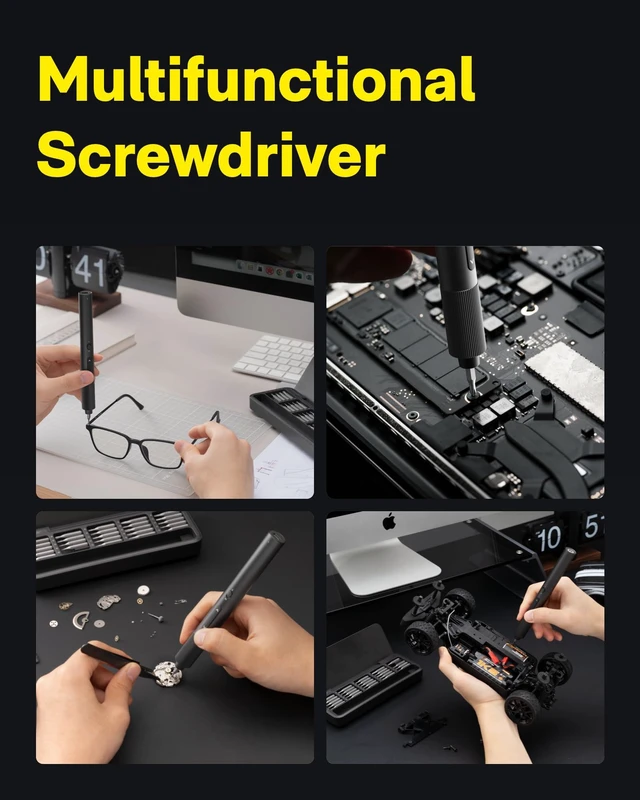 Alt view image 13 of 14 - 25-in-1 ADV Mini Electric Screwdriver Set with LED & Dual Torque | Professional Repair Tools for Technicians, Engineers, and DIY Electronics Maintenance