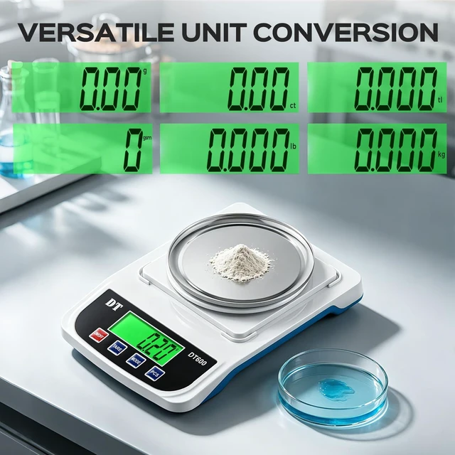 Alt view image 12 of 14 - Lab Scale 1000g x 0.01g Precision Electronic Scientific Scale Analytical Balance for Laboratory Jewelry Kitchen Industry