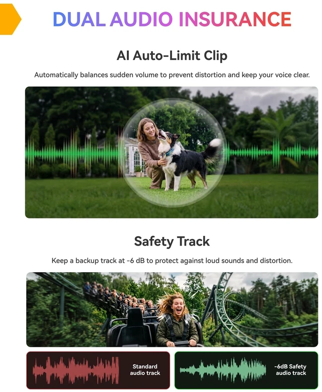 Alt view image 13 of 14 - Lark A2(2TX+1RX+Charging Case) Wireless Microphone, AI Auto-Limit | Plug & Play, 42H Use, Detail-Rich Audio, AI Noise Cancellation, Mini Mic for iPhone17/16/15/Android, Vlog, Streaming