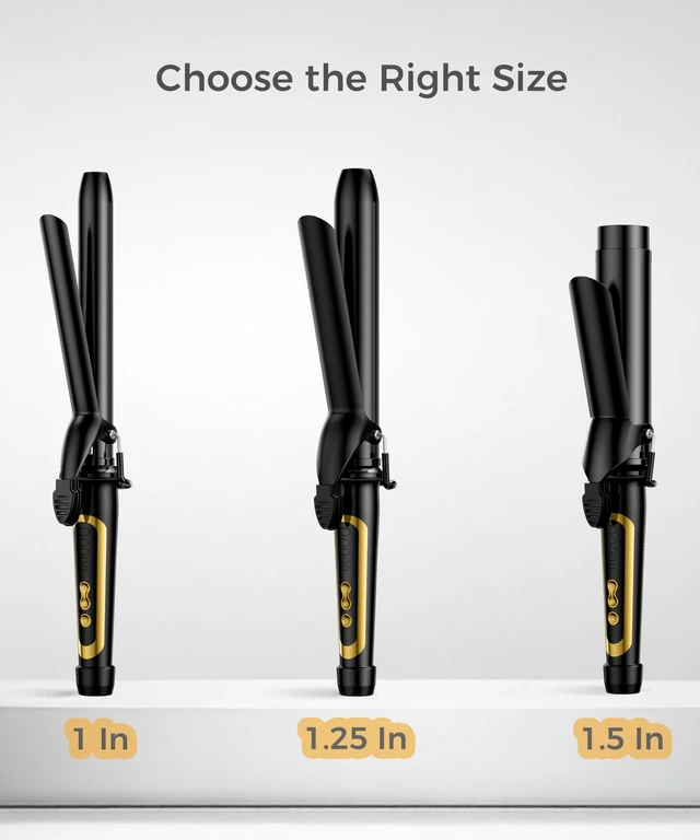Alt view image 13 of 14 - 1 Inch Extra Long Hair Curling Iron with Ceramic Tourmaline Barrel, Professional Hair Curler up to 450°F with Dual Voltage for Worldwild Use, Hair Waving Style Tool for Girls&WomenBlack
