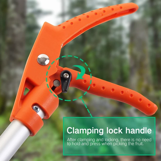 Alt view image 11 of 14 - 143010 Long Reach 3.5 ft (1.0m) Cut & Hold Bypass Pruner - Lightweight Aluminum, Rust-Resistant, Ergonomic Grip, 1/4" Max Cut - Ideal for Precision Gardening & Pruning