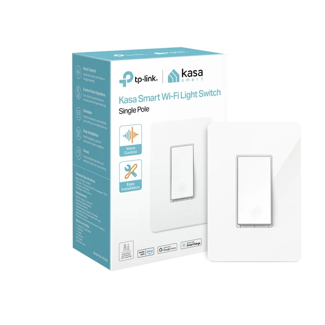 Alt view image 8 of 14 - Light Switch, Single Pole, Need Neutral Wire, HS200 | 2.4GHz Wi-Fi, Works with Alexa & Google Home, UL Certified, No Hub Required, White