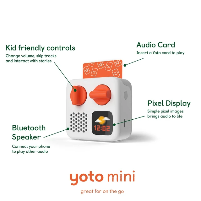 Alt view image 8 of 12 - Mini (2024 Edition) - Kids Travel Audio Player, Screen-Free, Ages 3-12 | Portable mp3 player for kids | screen free travel toy | storytelling toy | story player | toddler music player ages 3-12