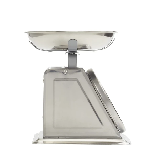 Alt view image 14 of 14 - Mechanical Kitchen Food Scale with Bowl, Weighs Up to 11lbs, Measures in Grams and Ounces, Analog Cooking Scale for Baking, Black and Silver