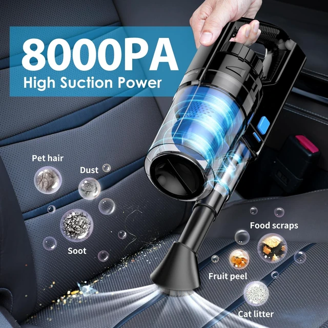 Alt view image 9 of 14 - 17pcs Car Detailing Kit Interior Cleaner, Car Interior Cleaning Kit with Handheld Car Vacuum, Car Detailing Brushes, Windshield Cleaning Tool, Car Cleaning Supplies, Car Accessories for Men, Women