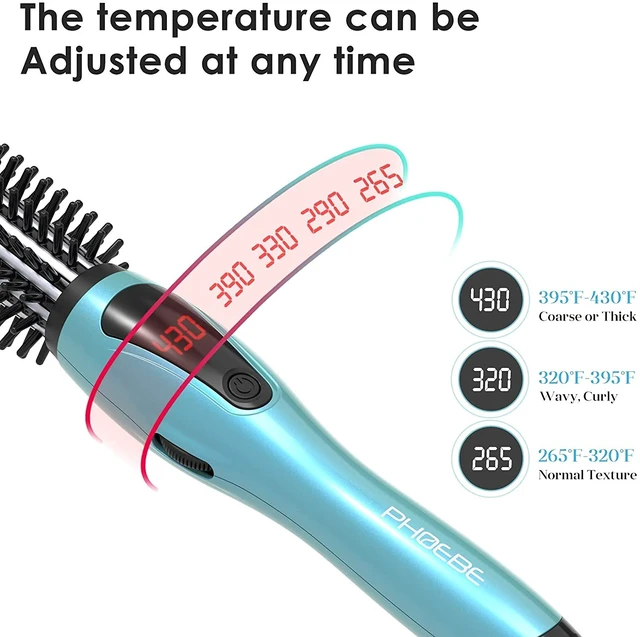 Alt view image 11 of 14 - Curling Iron, Dual Voltage Travel 1 Inch Ceramic Tourmaline Ionic Hair Curler Hot Brush, Professional Anti-Scald Instant Heat Up Curling Wands, Heated Styler for Long Hair