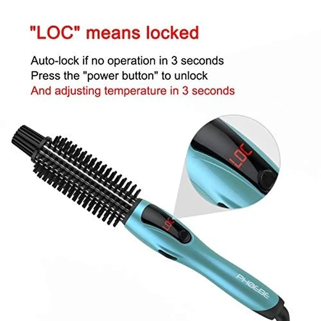 Alt view image 10 of 14 - Curling Iron, Dual Voltage Travel 1 Inch Ceramic Tourmaline Ionic Hair Curler Hot Brush, Professional Anti-Scald Instant Heat Up Curling Wands, Heated Styler for Long Hair