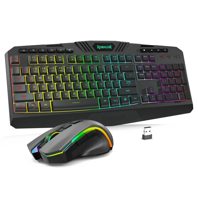 Alt view image 8 of 14 - S101M-KS Gaming Keyboard and Mouse Wireless with Tri-Mode, RGB Keyboard and 4800 DPI Gaming Mouse, 10 Independent Multimedia Keys for Wins, PC, Computer, Wireless S101 Ideal for Gamer