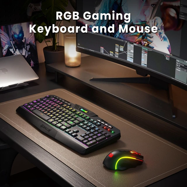 Alt view image 10 of 14 - S101M-KS Gaming Keyboard and Mouse Wireless with Tri-Mode, RGB Keyboard and 4800 DPI Gaming Mouse, 10 Independent Multimedia Keys for Wins, PC, Computer, Wireless S101 Ideal for Gamer