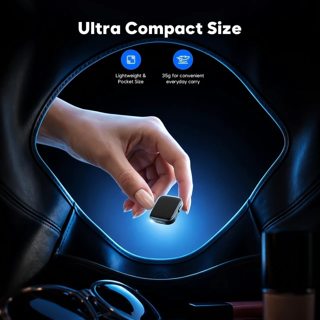 Alt view image 9 of 14 - 64GB(9800H) Magnetic Voice Recorder, Voice Activated & AI Noise Reduction | 100H Battery Portable Audio Recorder, MP3/WAV Dual-Format HD Recording Device, Type-C OTG Playback for Lecture,Meeting