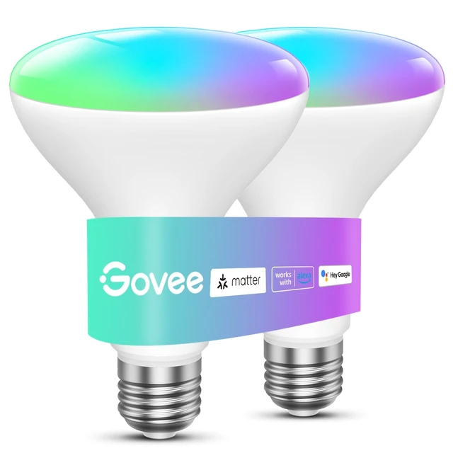 Alt view image 8 of 14 - Smart Light Bulbs, 1200 Lumens Dimmable BR30 Bulbs, RGBWW 2 Pack | RGBWW Color Changing Light Bulb, Flood Light Bulbs Work with Alexa, Google Assistant, WiFi & Bluetooth LED Bulbs, Music Sync