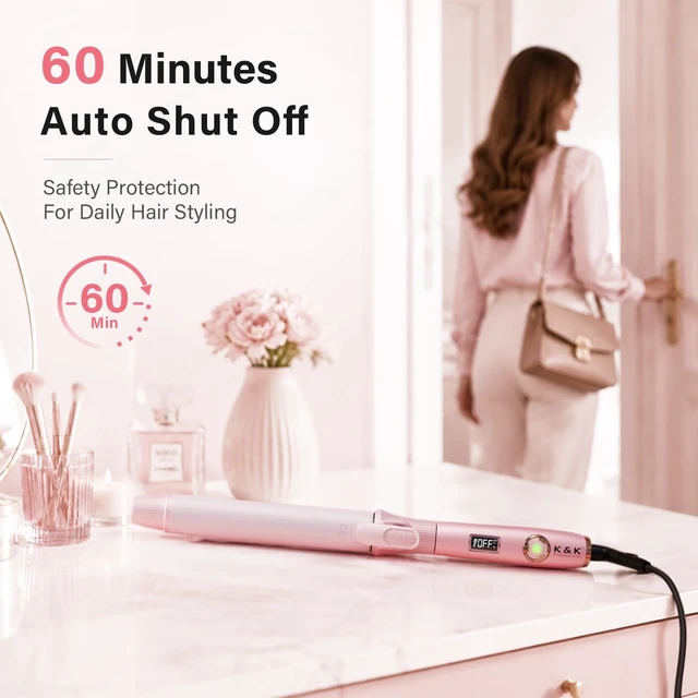 Alt view image 13 of 14 - 1.25 Inch Curling Iron with Clip, Ceramic Hair Curler, Dual Voltage | 1 1/4 inch ceramic tourmaline barrel with a clamp creates loose, bouncy waves and lasting volume