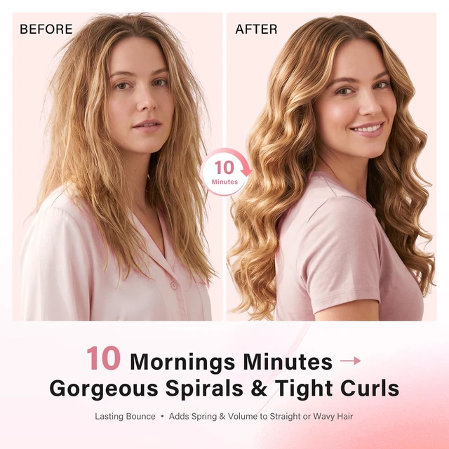 Alt view image 12 of 14 - 1.25 Inch Curling Iron with Clip, Ceramic Hair Curler, Dual Voltage | 1 1/4 inch ceramic tourmaline barrel with a clamp creates loose, bouncy waves and lasting volume