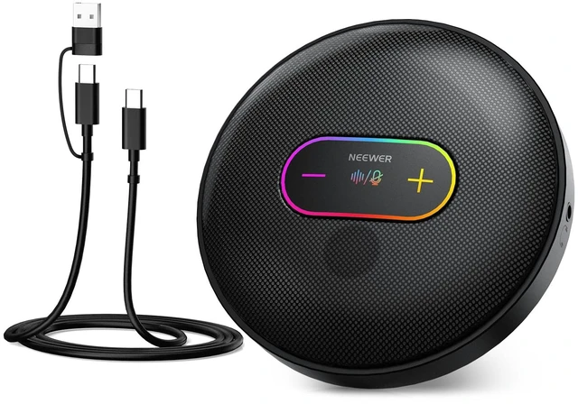 Alt view image 8 of 14 - UM04 USB Microphone, AI Cancelling Desktop Omnidirectional Condenser Mic with 48KHz/24Bit Mute for Online Meeting Recording Skype Teaching Windows Computer Laptop PC Mac Phone (Not Speaker)