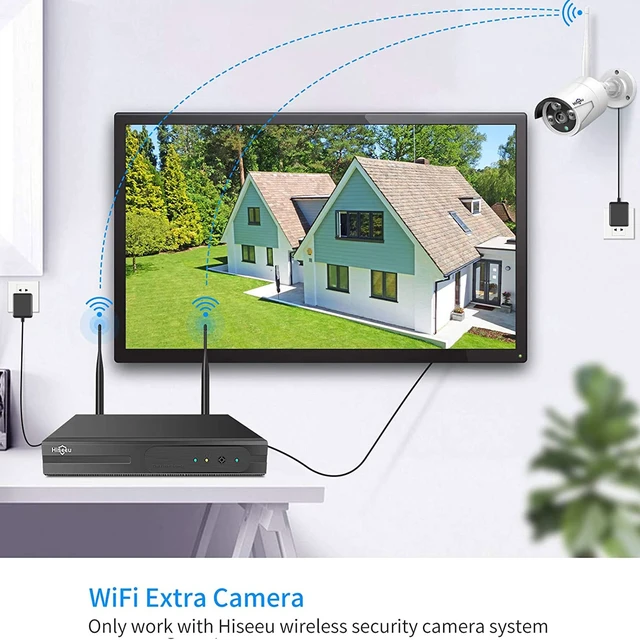 Alt view image 8 of 12 - Camera Add on 3MP Outdoor Wireless Security Camera, Waterproof Outdoor Indoor 3.6mm Lens IR Cut Day & Night Vision with Power Adapter, Compatible 10CH Wireless Security Camera System