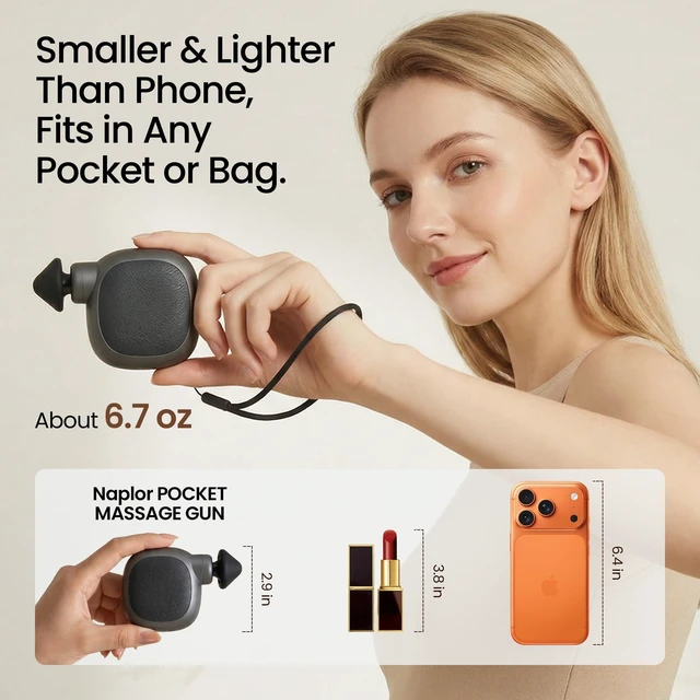 Alt view image 9 of 14 - Mini Massage Gun, Small Handheld Muscle Massager for Face Neck Scalp | Palm-Sized Deep Tissue Travel Massage Gun, Pocket Massage Gun Portable, Lightweight, Quiet, USB-C, Gift for Women & Men