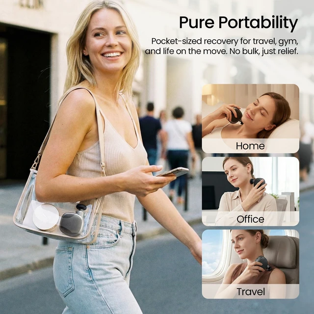 Alt view image 13 of 14 - Mini Massage Gun, Small Handheld Muscle Massager for Face Neck Scalp | Palm-Sized Deep Tissue Travel Massage Gun, Pocket Massage Gun Portable, Lightweight, Quiet, USB-C, Gift for Women & Men