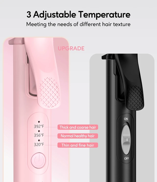 Alt view image 11 of 14 - Mini Curling Iron for Short Hair, 1/2 Inch Travel Size Curling Iron Dual Voltage 100-240V, Ceramic Mini Hair Curler with 3 Adjustable Temp, Auto-Off, Infused Keratin&Argan Oil, with Storage Bag