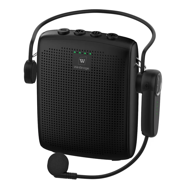 Alt view image 8 of 14 - Voice Amplifier with Bluetooth, Portable Speaker and Microphone | Wireless Mic Headset Speaker for Teachers, Tour Guide, Public Speaking, Fitness Instructors, Features Mute, 15W WB002
