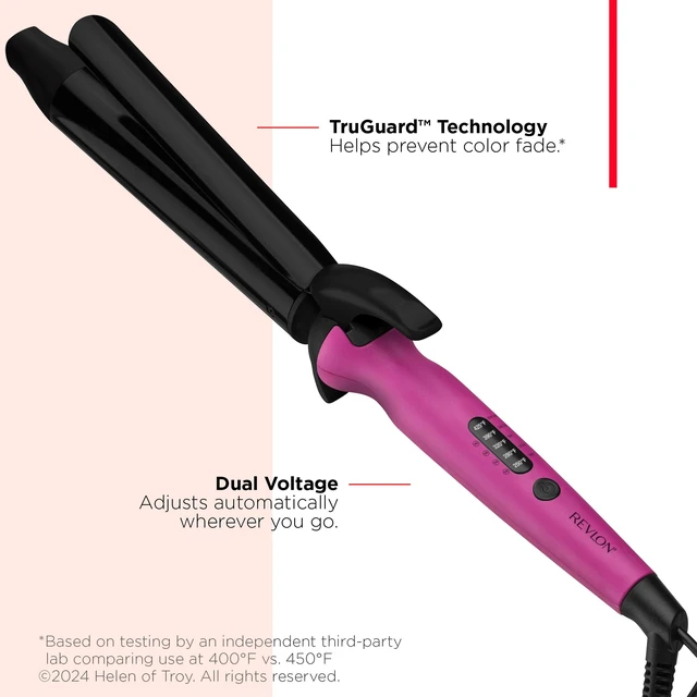 Alt view image 11 of 14 - Easy Heat 1.25" Curling Iron with Extra-Long Barrel | 3X Ceramic Coated for Reduced Damage, Fast Styling, 30 Heat Settings, For Extra Loose Waves and Curls