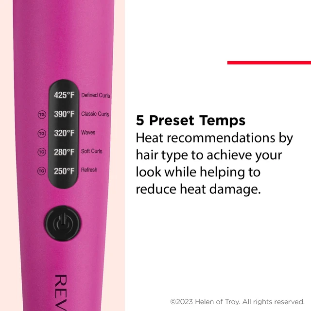 Alt view image 12 of 14 - Easy Heat 1.25" Curling Iron with Extra-Long Barrel | 3X Ceramic Coated for Reduced Damage, Fast Styling, 30 Heat Settings, For Extra Loose Waves and Curls