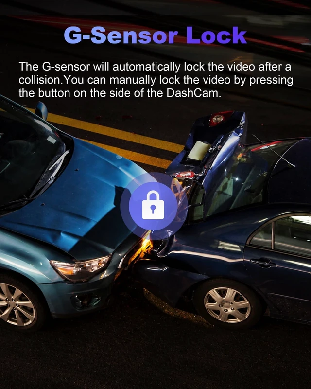 Alt view image 10 of 14 - Dash Cam Front and Rear 4K+1080P, 5GHz WiFi, App Control, with 64GB Card | 24H Parking Mode, G-Sensor Locks Important Footage, Loop Recording, Easy Video Transfer and Playback