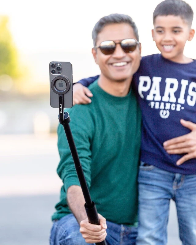 Alt view image 11 of 12 - Magnetic Phone Tripod for iPhone, 64" Selfie Stick for Magsafe | N52 Magnetic Mount, Reinforced Aluminum, Portable Cell Phone Tripod Stand with Remote for Travel & Video Recording