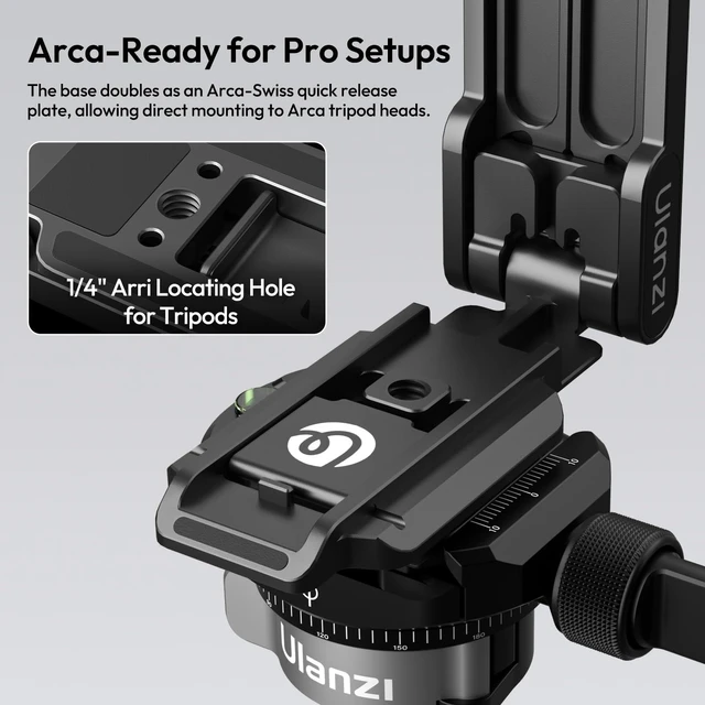 Alt view image 14 of 14 - MA38 Magnetic Phone Tripod for iPhone 18 Pro, Aluminum Phone Holder | N52 Magnet, Back Magnet Base, Arca QR Base, Foldable Hook w 1/4'' Screw for Tripod Selfie Gym Travel Essentials Accessories