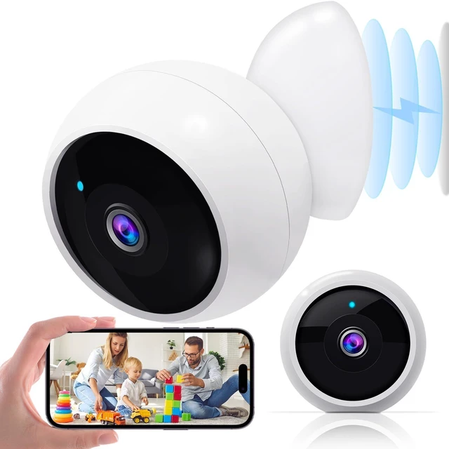 Alt view image 8 of 14 - 2K Magnetic Security Camera Indoor Wireless: Clear Pictures and Videos | Easy to Install with Strong Magnetic Base, Easy App Setup, AI Motion Detection Sensitivity Adjusted, Extends Battery Life