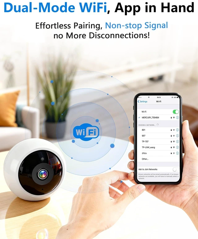 Alt view image 14 of 14 - 2K Magnetic Security Camera Indoor Wireless: Clear Pictures and Videos | Easy to Install with Strong Magnetic Base, Easy App Setup, AI Motion Detection Sensitivity Adjusted, Extends Battery Life