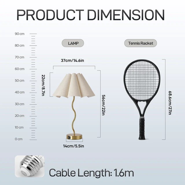 Alt view image 10 of 14 - Touch Control Table Lamp with USB Ports, 22 Tall Gold Bedside Lamp with 3-Way Dimmable E26 Bulb, Fabric Shade & Curved Metal Stem, Modern Nightstand Lamp for Bedroom, Living Room, Office