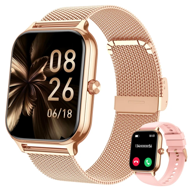 Alt view image 8 of 14 - Smart Watch Women Men, Answer/Make Call, 1.96'' Fitness Tracker with Blood Pressure, HR, Sleep Monitor, 110+ Sport Modes Reloj Inteligente para Mujer Smartwatch Compatible with iPhone/Samsung/Android