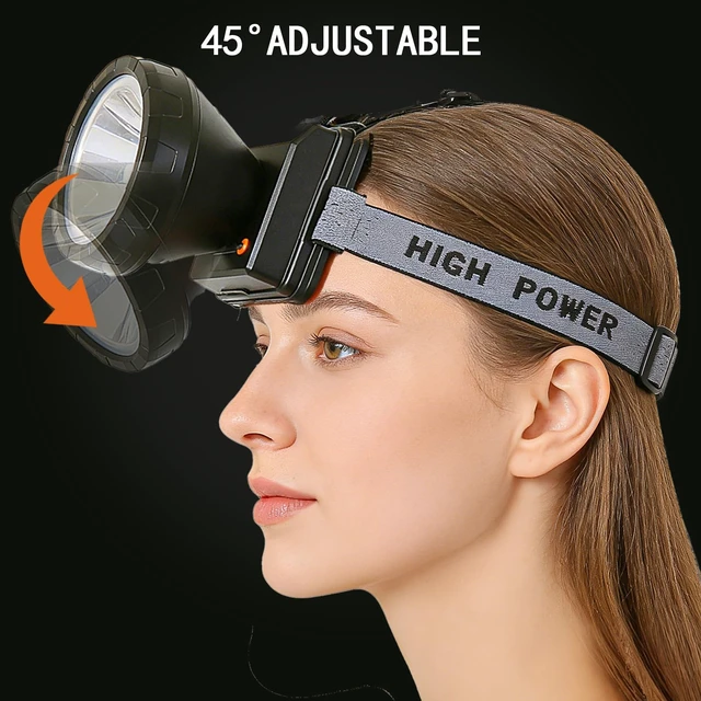 Alt view image 12 of 14 - Bright Headlamp Rechargeable LED Torch for Mining,Camping, Hiking, Fishing