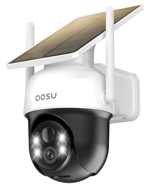 Alt view image 8 of 14 - Solar Camera Outdoor Wireless for Home Surveillance,Fixed Solar Panel | Easy to Set up,360° Full Coverage,Auto Person Tracking,2K Clarity&Full-Color Night Vision,Two-Way Talk,2.4GHz WiFi only