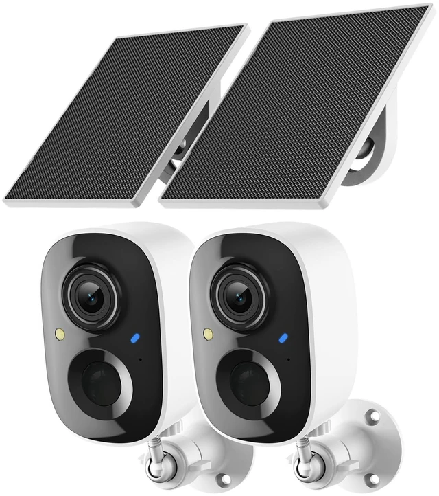 Alt view image 8 of 14 - 2K Security Camera Wireless Outdoor, WiFi Cameras for Home Security | Solar Powered,Motion Detection,Color Night Vision(Spotlight),Instant Alert,2-Way Audio,Siren&SD/Cloud Storage,IP65,2.4GHz